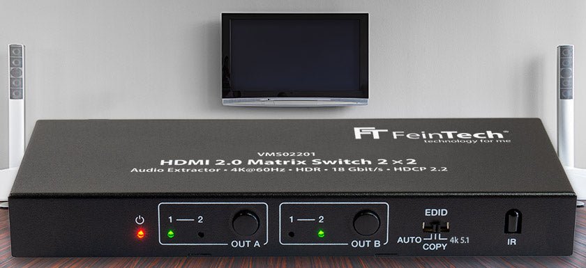HDMI 2.0 Matrix Switch 2×2 - FeinTech