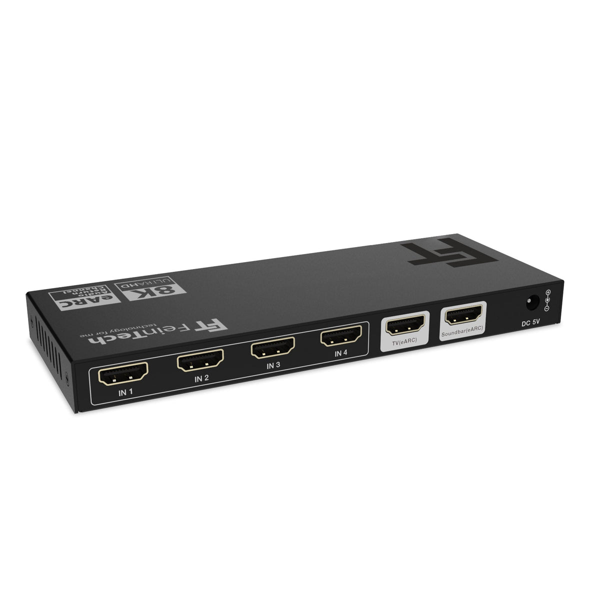AX340 HDMI 2.1 eARC Pass Switch 4 In 1 Out für eARC-Soundbar | 4K 120Hz | eARC - FeinTech