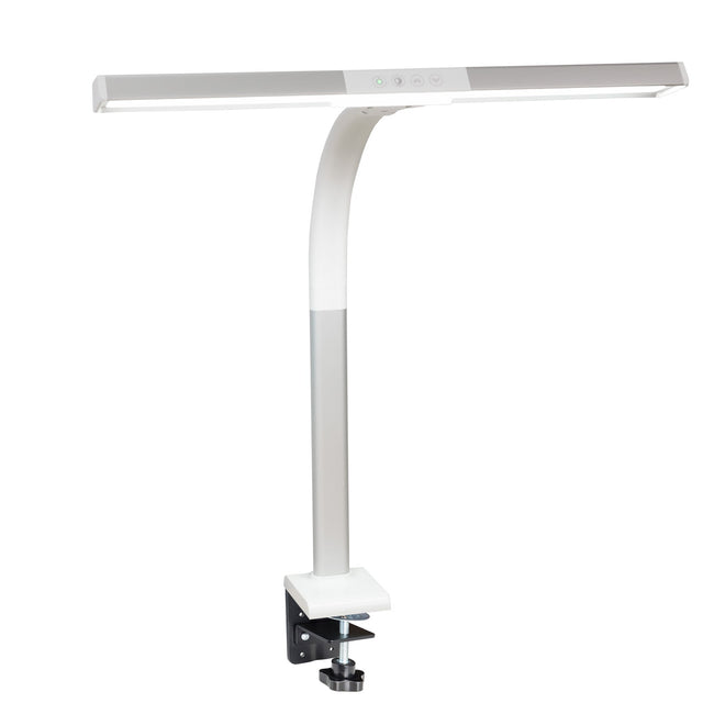 LTL00310E LED Schreibtischlampe mit Klemmfuß 50 cm weiß/silber - FeinTech