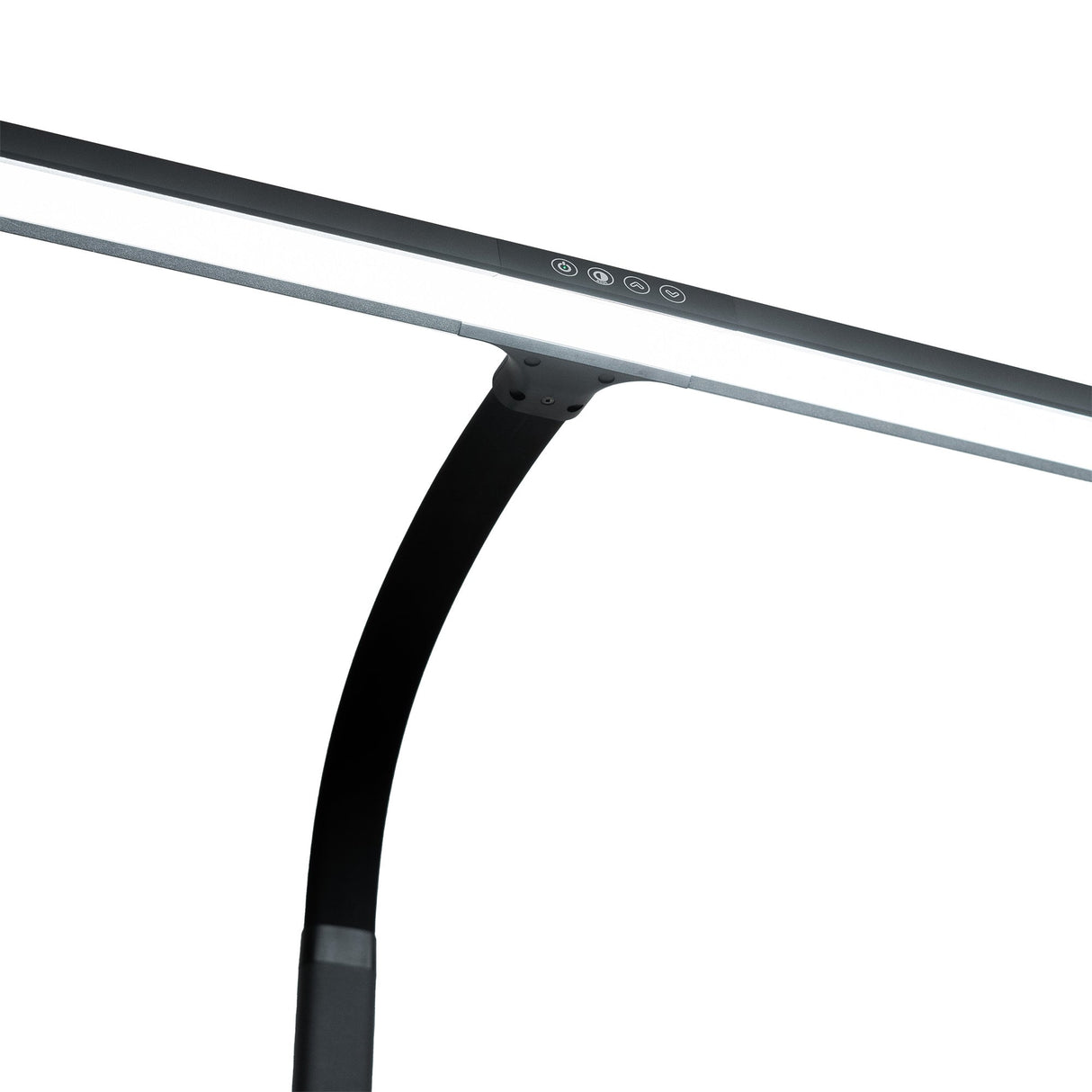 LTL00321E Große LED Schreibtischlampe mit Klemmfuß 80 cm schwarz - FeinTech