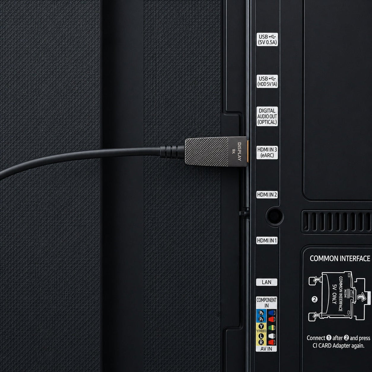 ProAqtive HDMI Glasfaser-Hybridkabel 48 Gbit/s für 8K 60Hz und 4K 240Hz mit HDMI 2.1 Unterstützung, eARC und CEC - FeinTech