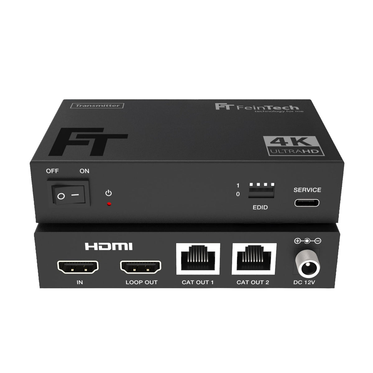 SX230 HDMI 2.0 Splitter 1 In 2 Out over CAT Extender 60m Loop Out 4K 60Hz - FeinTech