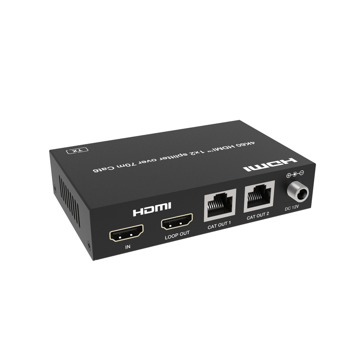 SX230 HDMI 2.0 Splitter 1 In 2 Out over Lan Extender 60m | Loop Out | 4K 6Hz | POC - FeinTech