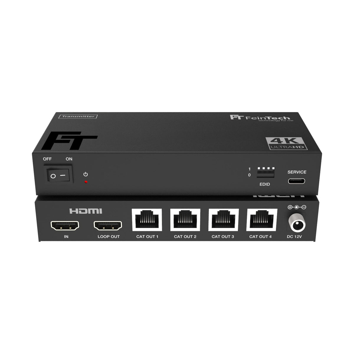 SX430 HDMI 2.0 Splitter 1 In 4 Out over CAT Extender 60m Loop Out 4K 60Hz - FeinTech