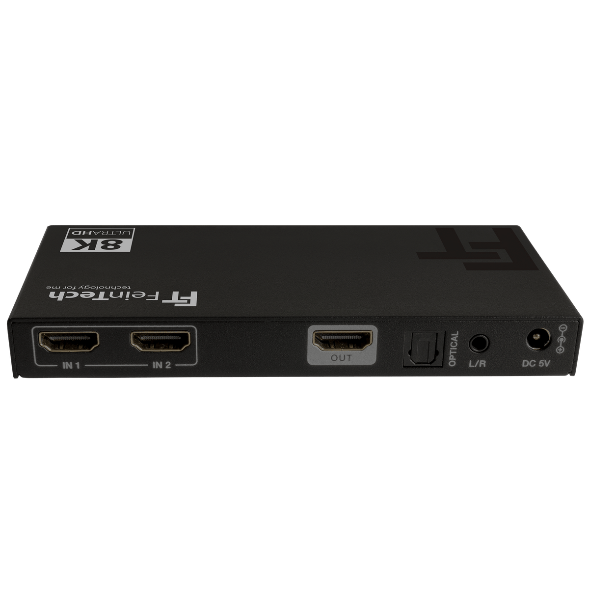 SW212 HDMI 2.1 Switch 2 In 1 Out mit Audio Extractor (Toslink & AUX) - FeinTech
