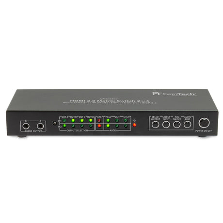 VMS02400 HDMI 2.0 Matrix Switch 2x4 mit Audio Extractor - FeinTech