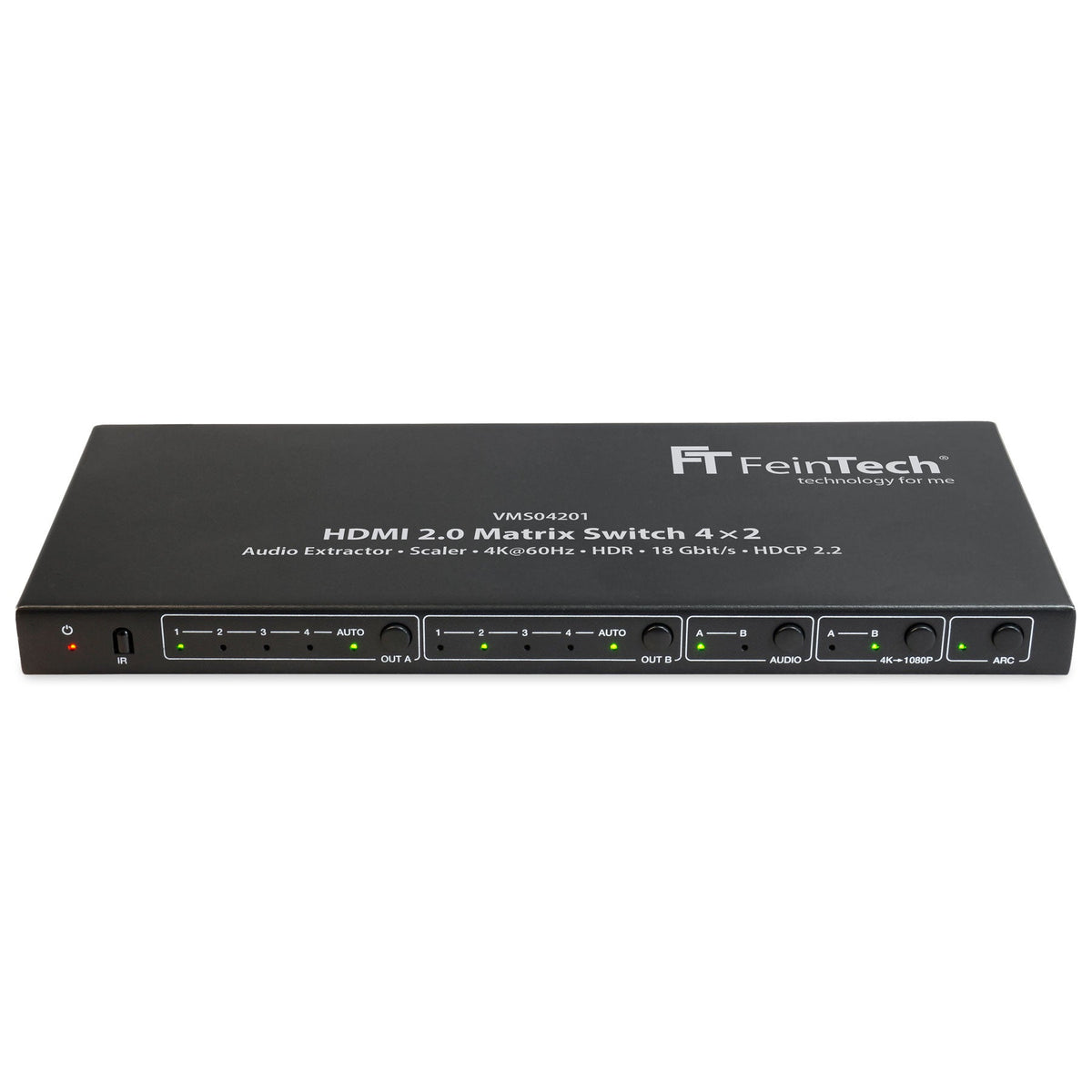 VMS04201 HDMI Matrix Switch 4 In 2 Out mit Audio Extractor - FeinTech