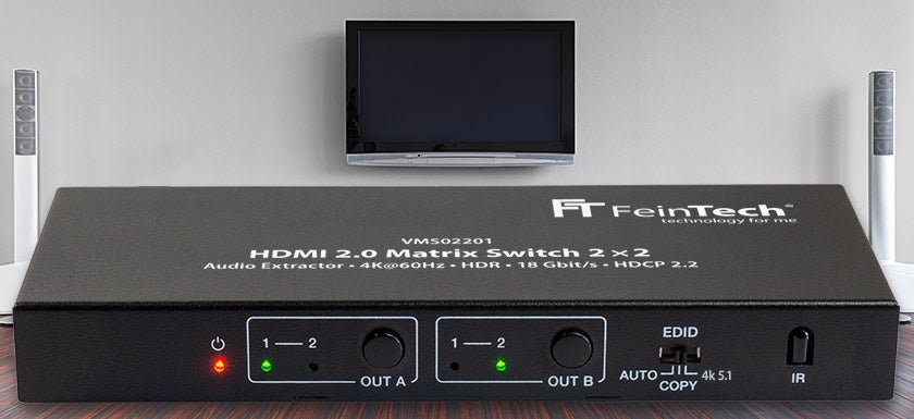 HDMI 2.0 Matrix Switch 2×2 - FeinTech