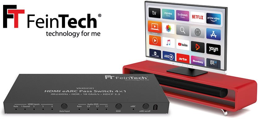 HDMI Switch mit ARC und eARC Pass - FeinTech