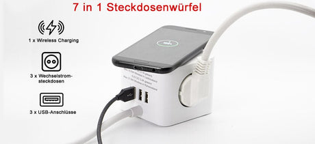 Steckdosenwürfel mit Ladefunktionen - FeinTech