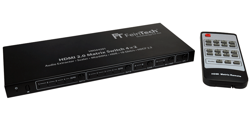 Ultra-HD HDMI Matrix Switch 4×2 - FeinTech