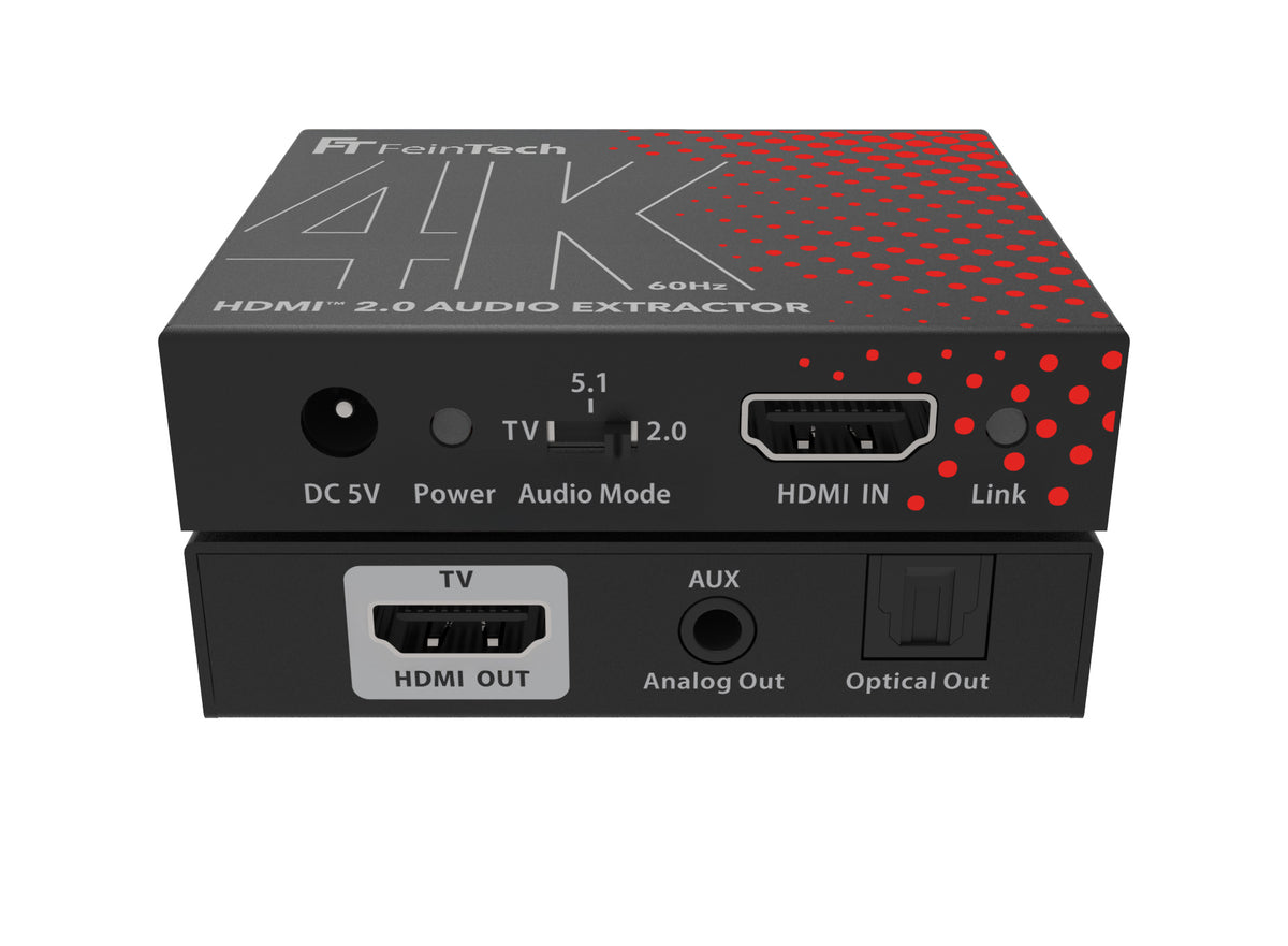 AX200 HDMI 2.0 Audio Extractor (Toslink & Aux) | 4K 60Hz
