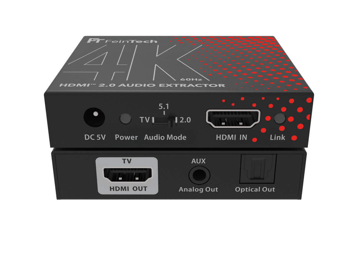 AX200 HDMI 2.0 Audio Extractor (Toslink & Aux) | 4K 60Hz
