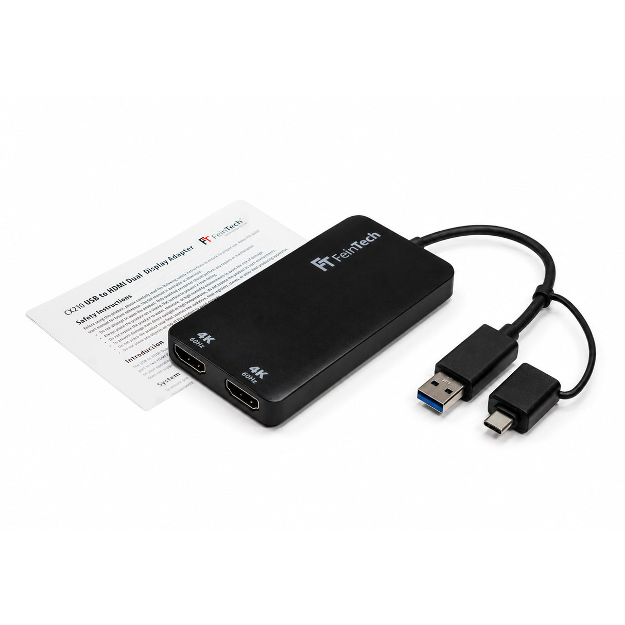 CX210 USB HDMI Adapter 2 Displays 4K 60Hz