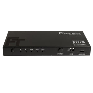 SW212 HDMI 2.1 Switch 2 In 1 Out with Audio Extractor (Toslink & AUX)