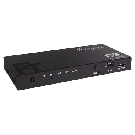 SW212 HDMI 2.1 Switch 2 In 1 Out mit Audio Extractor (Toslink & AUX) - FeinTech