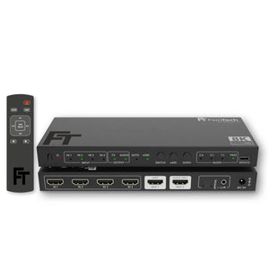 SW411 HDMI 2.1 Switch 4 In 1 Out mit HDMI Audio Extractor (HDMI-Audio, Toslink, AUX) | 4K 120Hz | eARC