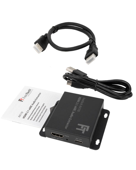 AX110 HDMI eARC Audio Konverter | TV-Sound für HDMI-Soundsysteme umwandeln - FeinTech