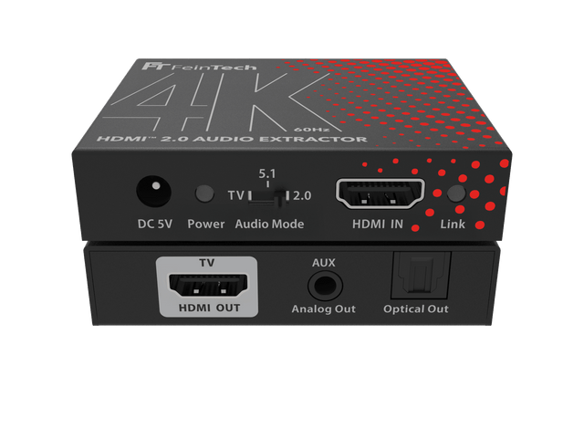 AX200 HDMI 2.0 Audio Extractor (Toslink & Aux) | 4K 60Hz - FeinTech