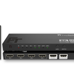AX340 HDMI 2.1 eARC Pass Switch 4 In 1 Out + eARC Soundbar