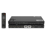 AX341 HDMI 2.1 eARC Splitter Switch 4 In 2 Out + Audio Extractor to eARC - Soundbar, Optical & AUX - FeinTech