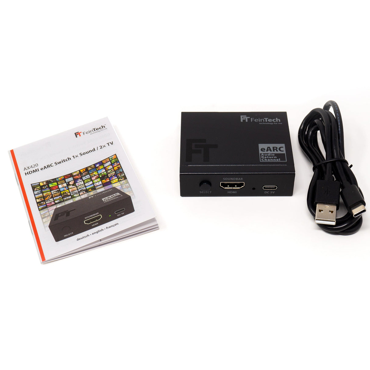 AX420 HDMI eARC Switch 2 TV x 1 Soundbar - FeinTech