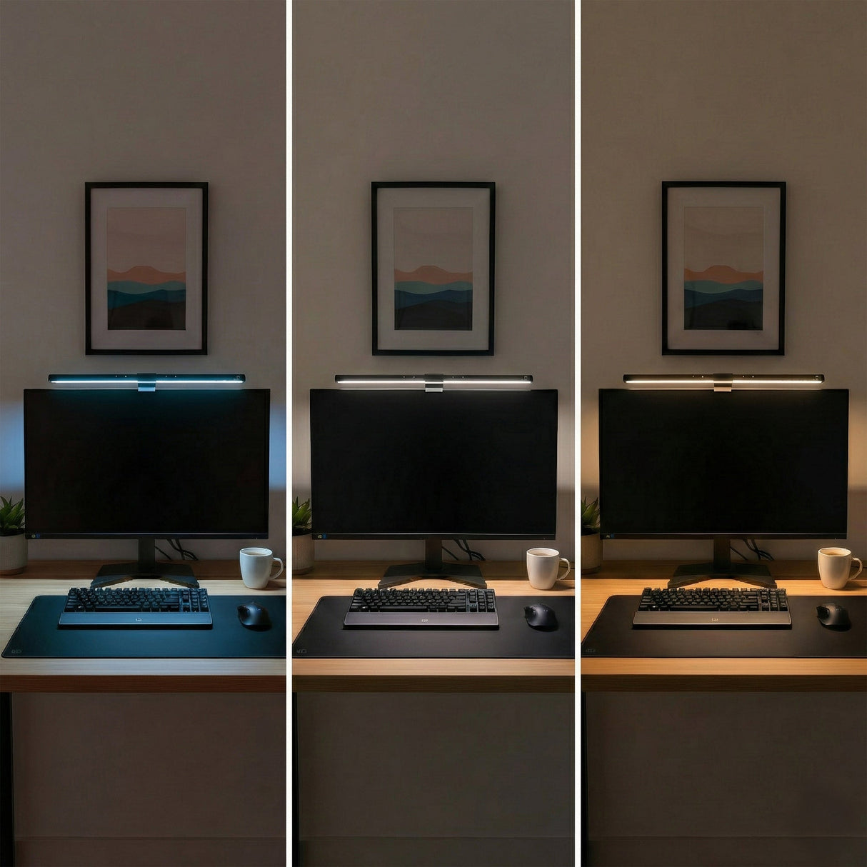 LT750 LED Monitor Lampe mit Lichtsensor | kompatibel mit Curved Monitoren - FeinTech