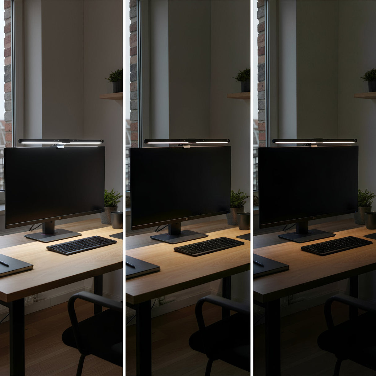 LT750 LED Monitor Lampe mit Lichtsensor | kompatibel mit Curved Monitoren - FeinTech