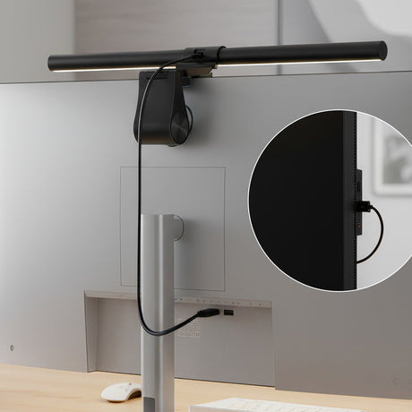 LT751 LED Monitor Lampe mit Lichtsensor und Fernbedienung | kompatibel mit Curved Monitoren - FeinTech