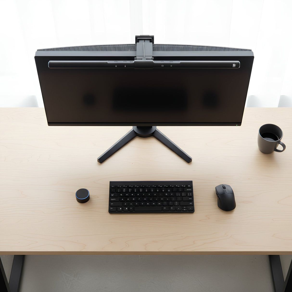 LT751 LED Monitor Lampe mit Lichtsensor und Fernbedienung | kompatibel mit Curved Monitoren - FeinTech