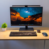 LT751 LED Monitor Lampe mit Lichtsensor und Fernbedienung | kompatibel mit Curved Monitoren - FeinTech