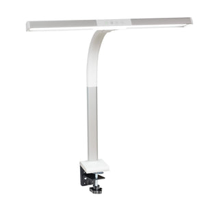 LTL00310E LED Schreibtischlampe mit Klemmfuß 50 cm weiß/silber - FeinTech