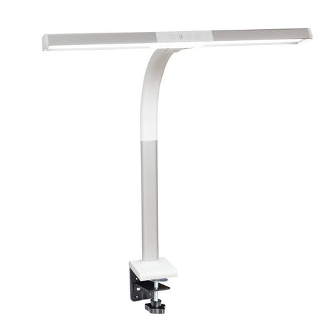 LTL00310E LED Schreibtischlampe mit Klemmfuß 50 cm weiß/silber - FeinTech