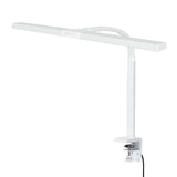 LTL00320E Große LED Schreibtischlampe mit Klemmfuß 80 cm weiß - FeinTech
