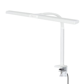 LTL00320E Große LED Schreibtischlampe mit Klemmfuß 80 cm weiß - FeinTech