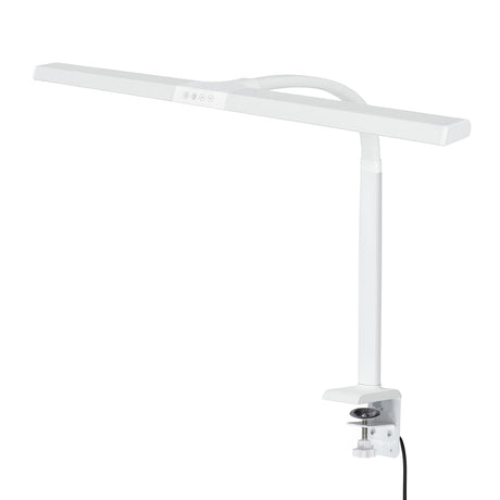 LTL00320E Große LED Schreibtischlampe mit Klemmfuß 80 cm weiß - FeinTech
