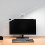 LTL00320E Große LED Schreibtischlampe mit Klemmfuß 80 cm weiß - FeinTech