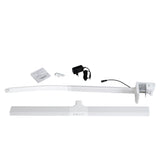 LTL00320E Große LED Schreibtischlampe mit Klemmfuß 80 cm weiß - FeinTech