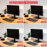 LTL00320E Große LED Schreibtischlampe mit Klemmfuß 80 cm weiß - FeinTech