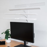 LTL00320E Große LED Schreibtischlampe mit Klemmfuß 80 cm weiß - FeinTech