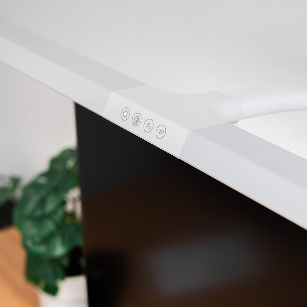 LTL00320E Große LED Schreibtischlampe mit Klemmfuß 80 cm weiß - FeinTech