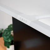 LTL00320E Große LED Schreibtischlampe mit Klemmfuß 80 cm weiß - FeinTech