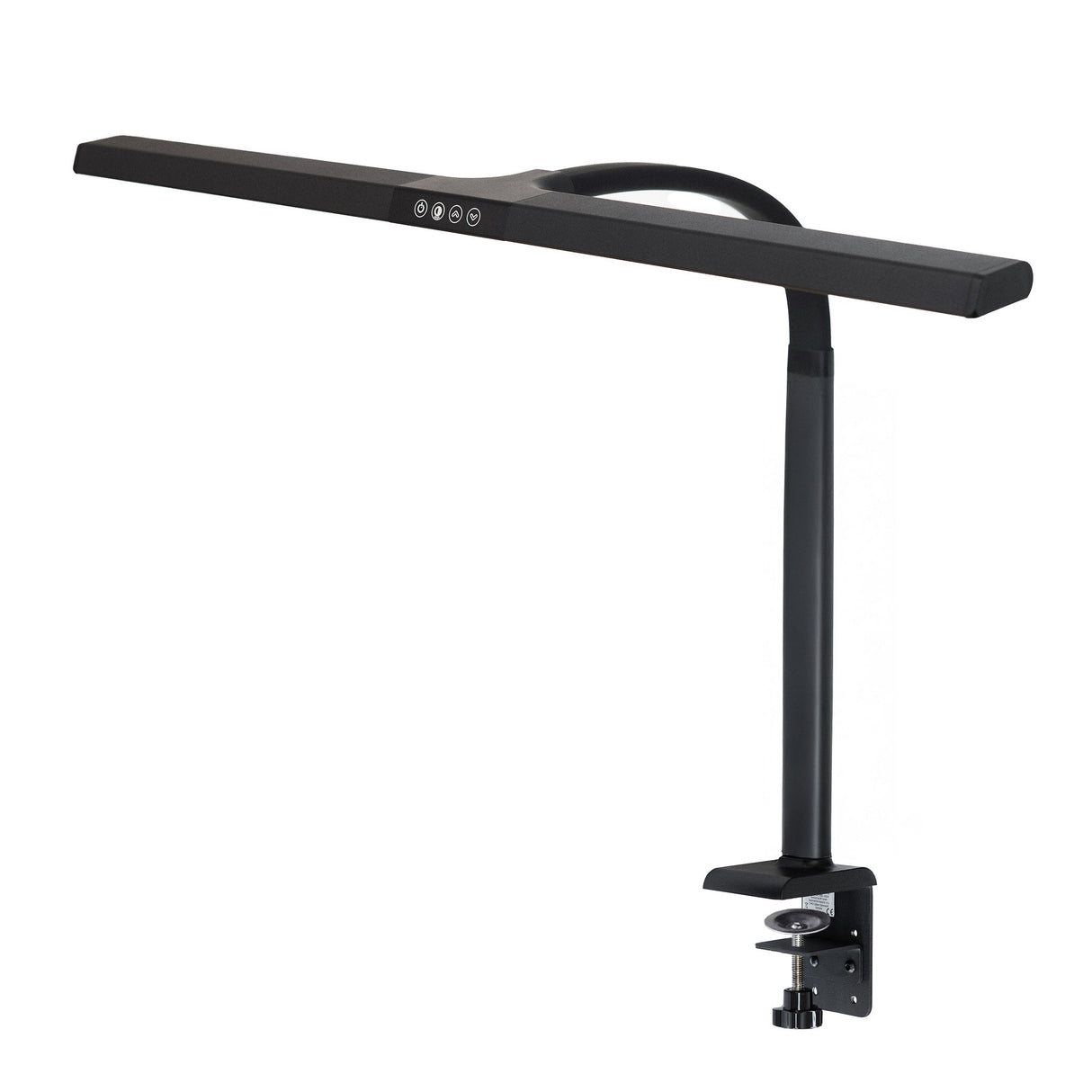 LTL00321E Große LED Schreibtischlampe mit Klemmfuß 80 cm schwarz - FeinTech