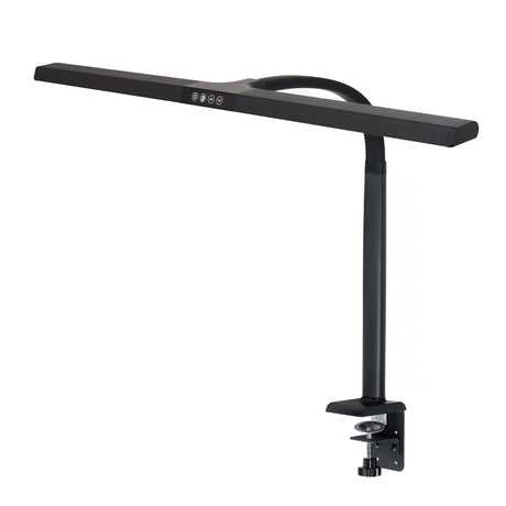 LTL00321E Große LED Schreibtischlampe mit Klemmfuß 80 cm schwarz - FeinTech