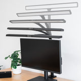 LTL00321E Große LED Schreibtischlampe mit Klemmfuß 80 cm schwarz - FeinTech