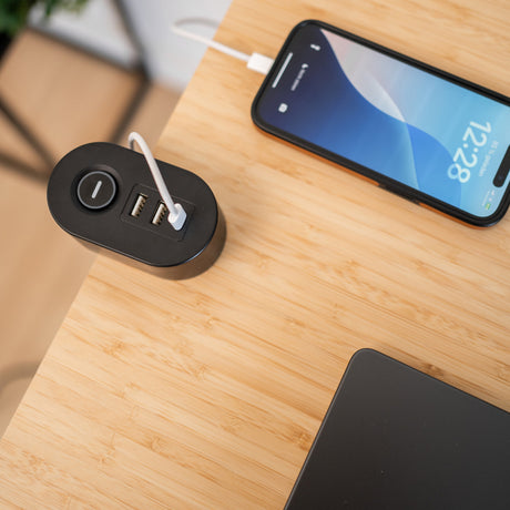 MD833 Klemmbare Steckdosenleiste mit USB-C PD 20W & 2x USB-A QC 18W | 3x Steckdosen | 3m Kabel - FeinTech
