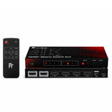 MS420 HDMI 2.0 Matrix Switch 4 In 2 Out für 4K 60Hz mit Audio Extractor (Optical & AUX), ARC und Downscaler - FeinTech