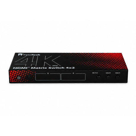 MS420 HDMI 2.0 Matrix Switch 4 In 2 Out für 4K 60Hz mit Audio Extractor (Optical & AUX), ARC und Downscaler - FeinTech