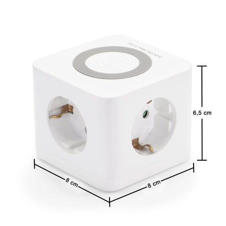 NLG00900 Steckdosenwürfel mit USB und induktiver Ladefunktion - FeinTech