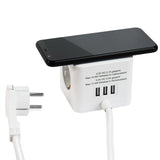 NLG00900 Steckdosenwürfel mit USB und induktiver Ladefunktion / Wireless Charging - FeinTech